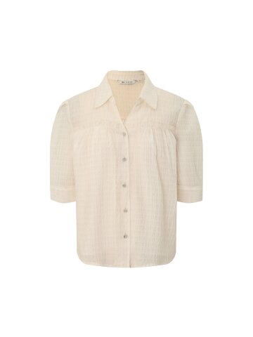 프릴 하프 슬리브 블라우스 