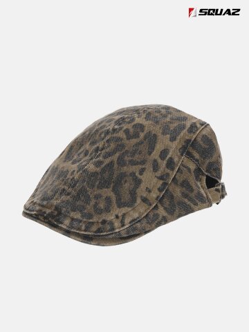 여자 Y2K 레오파드 헌팅캡 SNGOH003
