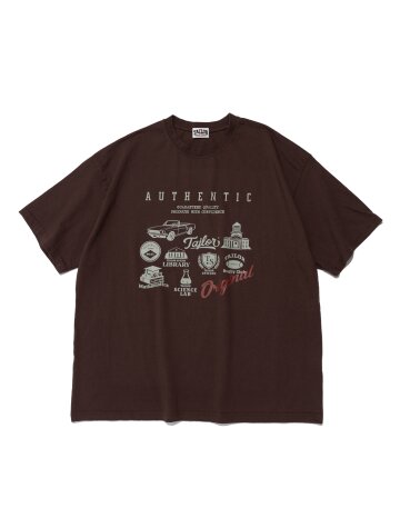 컬리지 로고 컬렉션 반팔티 (브라운)
