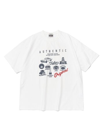 컬리지 로고 컬렉션 반팔티 (화이트)