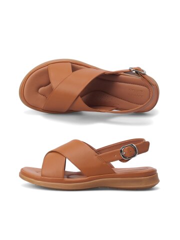 데이워크 발편한 아치깔창 여성 스트랩 샌들 브리즈 브라운 DW30065-BR