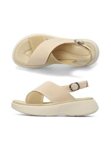 데이워크 가볍고 발편한 아치쿠션 여성 스트랩 샌들 코랄 베이지 DW30069-BG