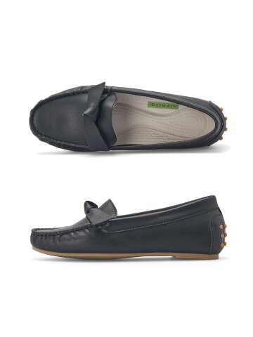 데이워크 발편한 아치깔창 여성 슬립온 봉봉 블랙 (DW30011-BK)