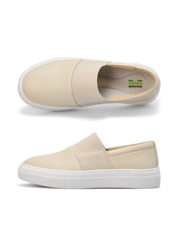 데이워크 발편한 아치깔창 여성 발등밴드 슬립온 신발 세레네 아이보리 DW30063-IV