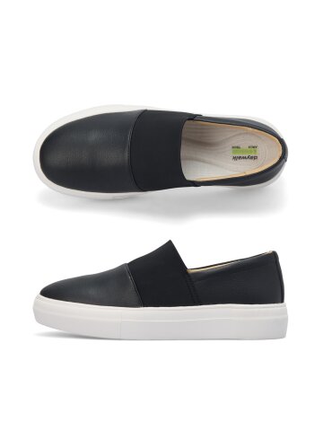 데이워크 발편한 아치깔창 여성 발등밴드 슬립온 신발 세레네 블랙 DW30063-BK