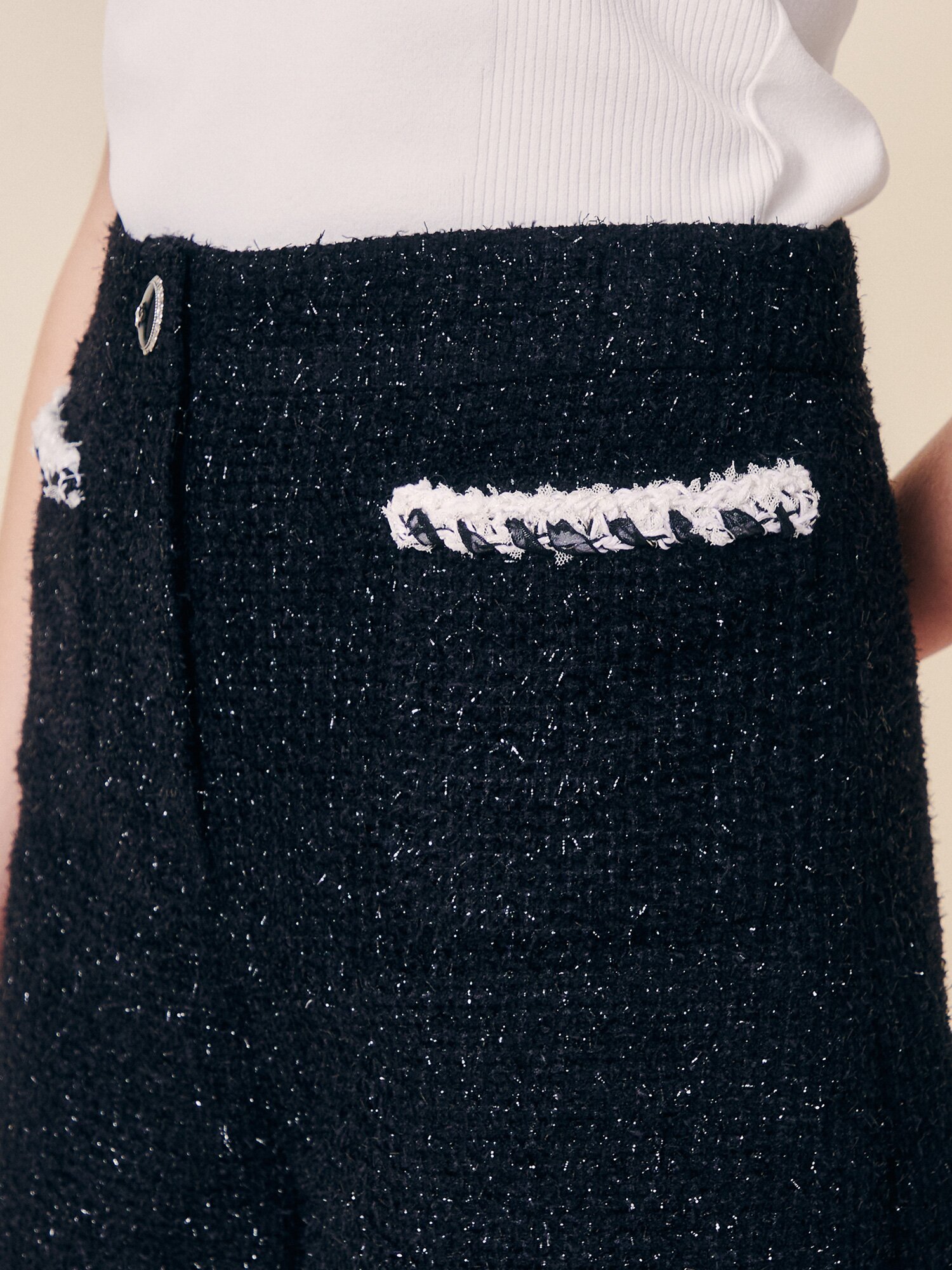 프렌치 트위드 쇼츠 슬랙스 (BLACK)