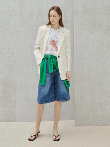 컨템포러리 버뮤다 데님 쇼츠 