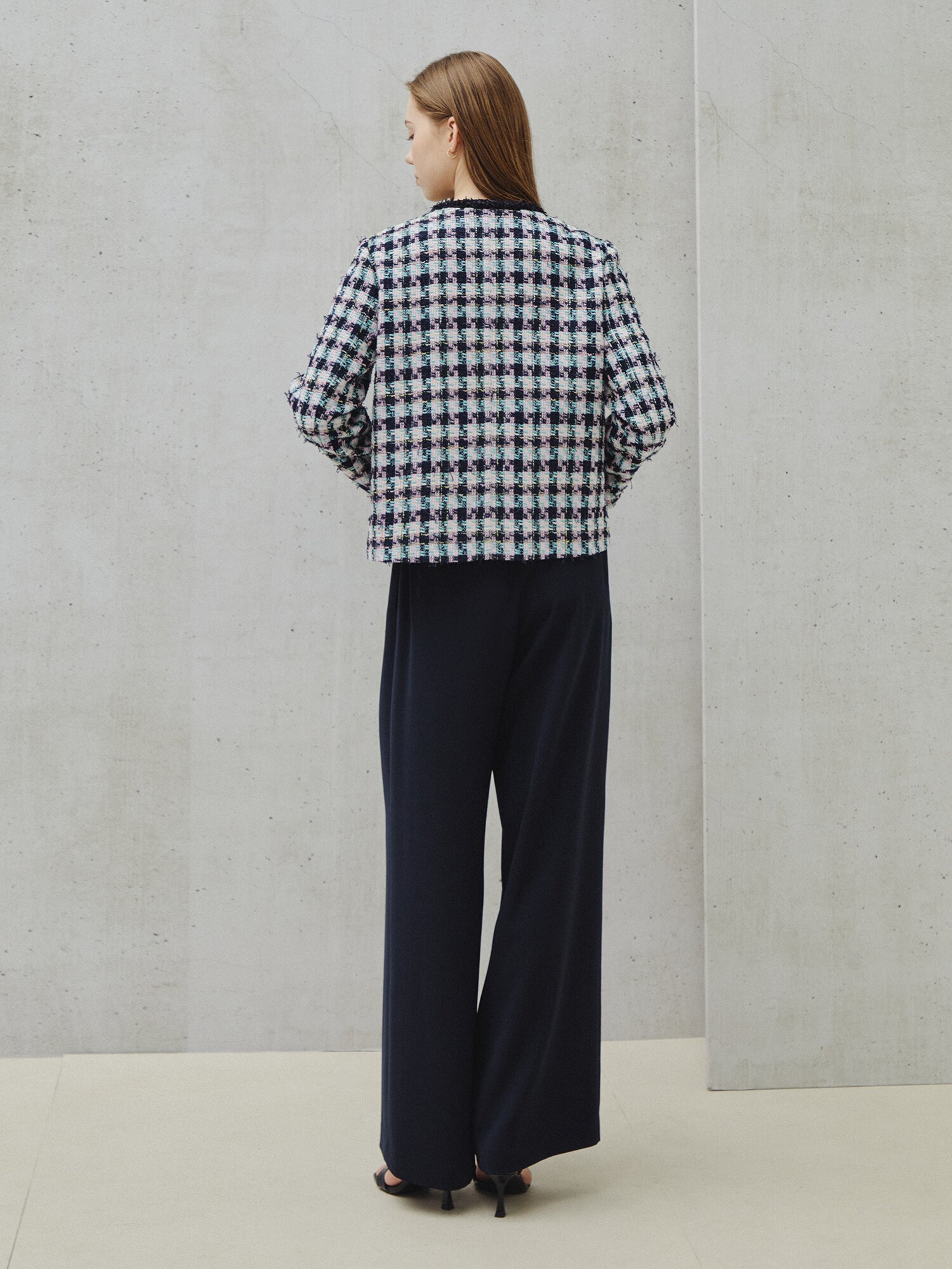 멀티 트위드 프린지 크롭 재킷 (MULTi COLOR)