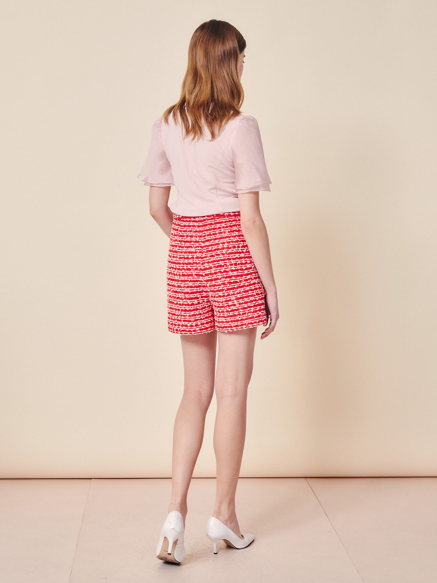 프렌치 트위드 쇼츠 슬랙스 (RED)