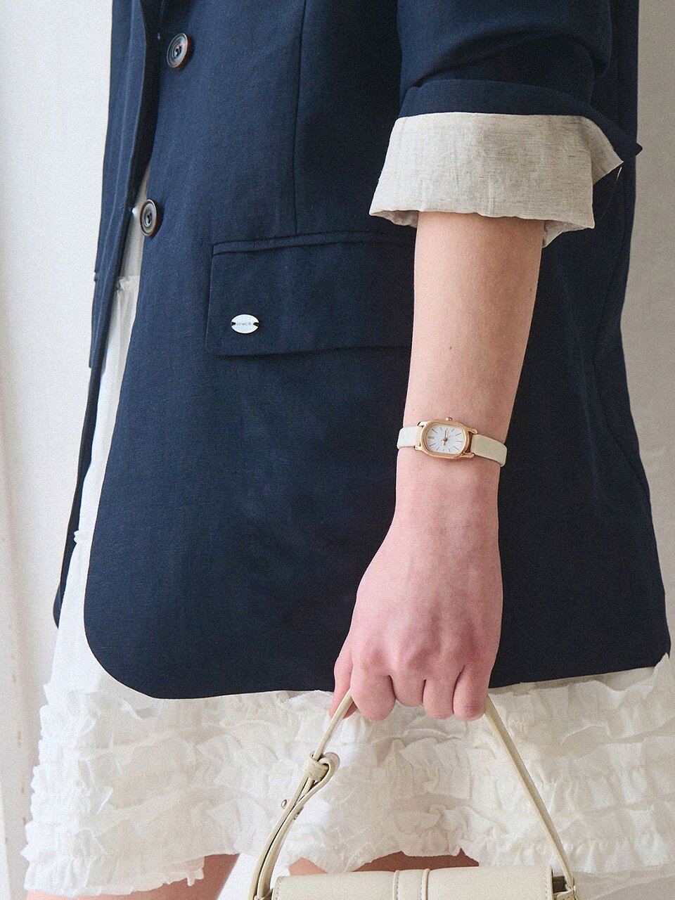 Turn up linen blazer_2 Colors