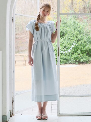 Soft shirring string dress_2 Colors