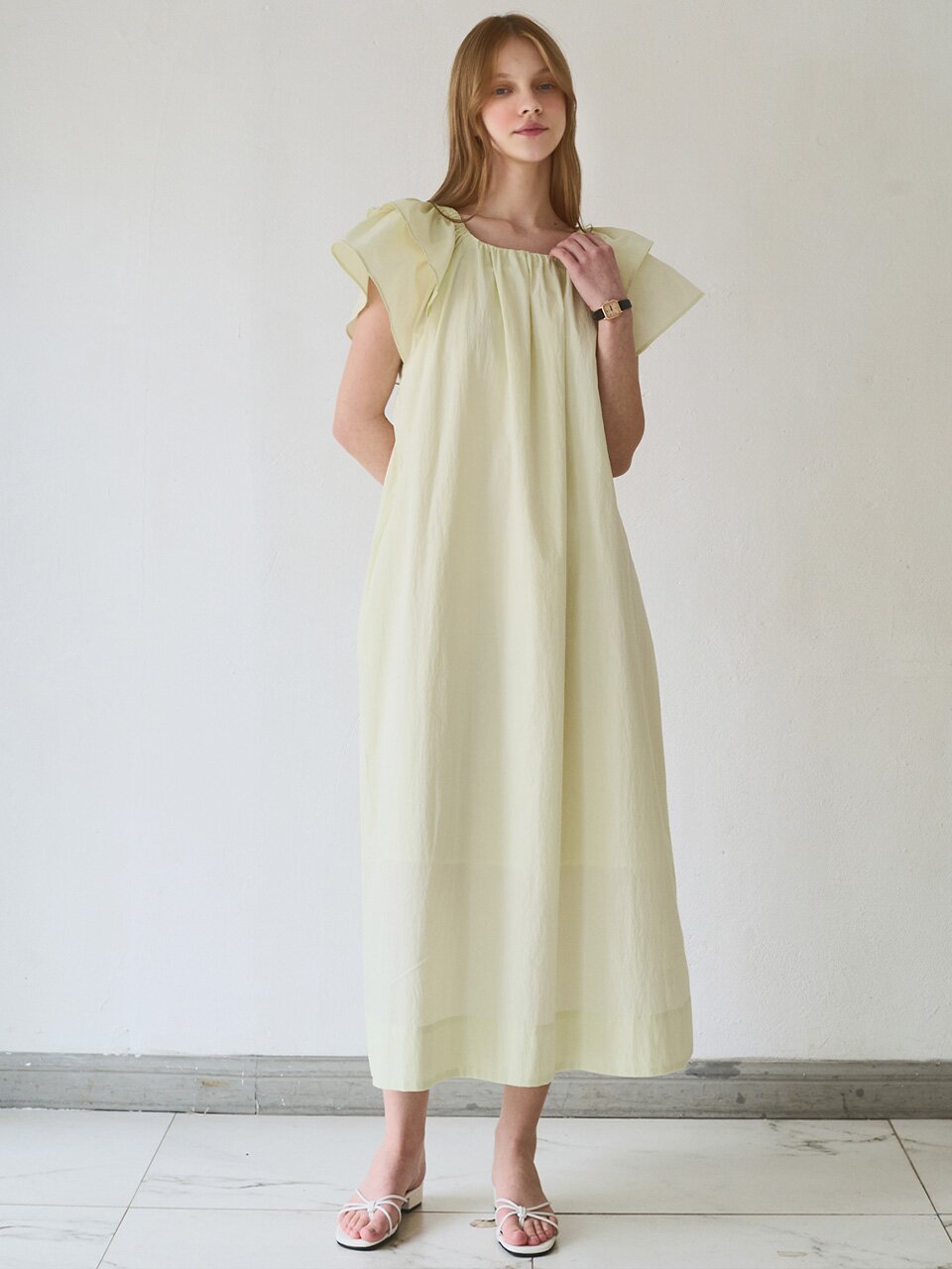 [5차] Soft shirring string dress_2 Colors