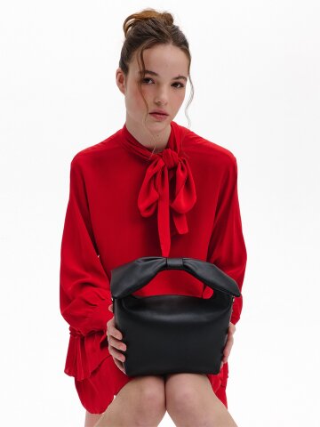 린지보우 리본 투웨이백_블랙