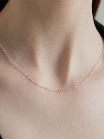 [Silver925] 은목걸이줄 기본 얇은 체인목걸이 1m-2m