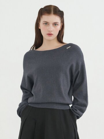 오레이 보트넥 니트 