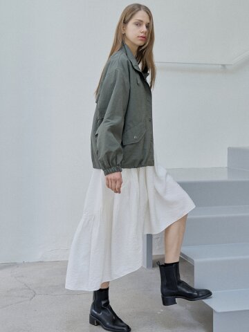 Nylon Windbreakert Jumper - KHAKI