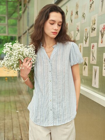 SR_Checkered overture blouse