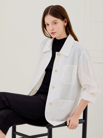 오버핏 코튼 포켓 셔츠 재킷 