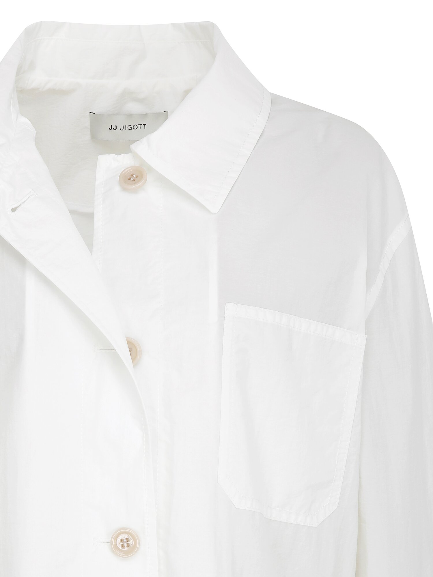 오버핏 코튼 포켓 셔츠 재킷 (WHITE)