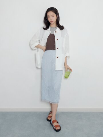 오버핏 코튼 포켓 셔츠 재킷 