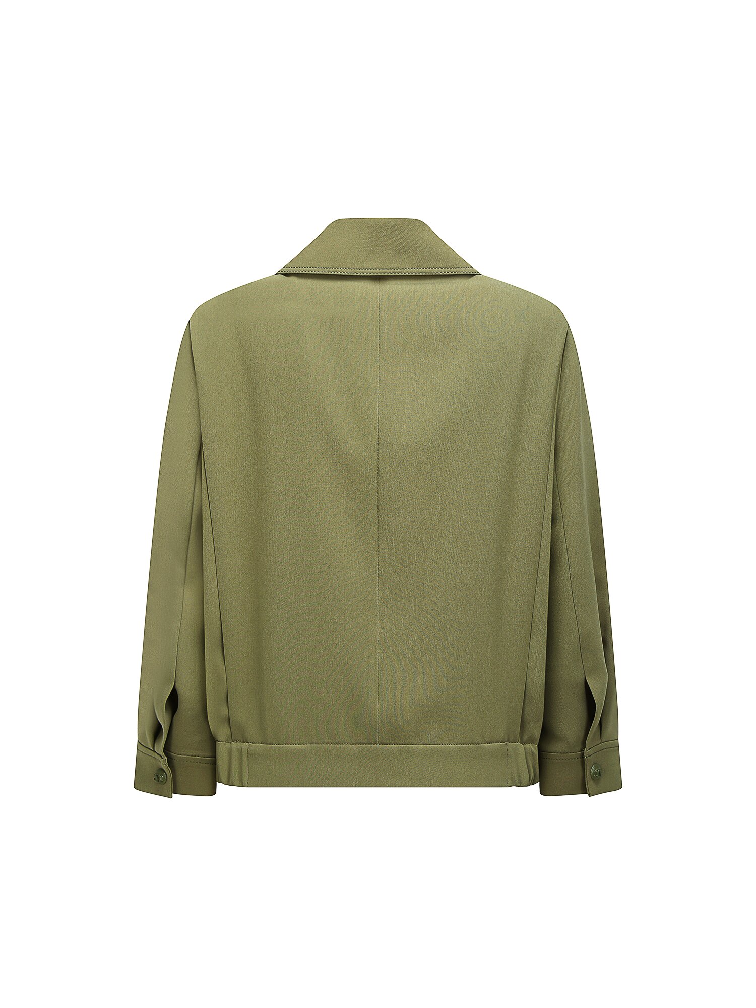 포멀 숄더 턱 오픈 칼라 재킷 (KHAKI)