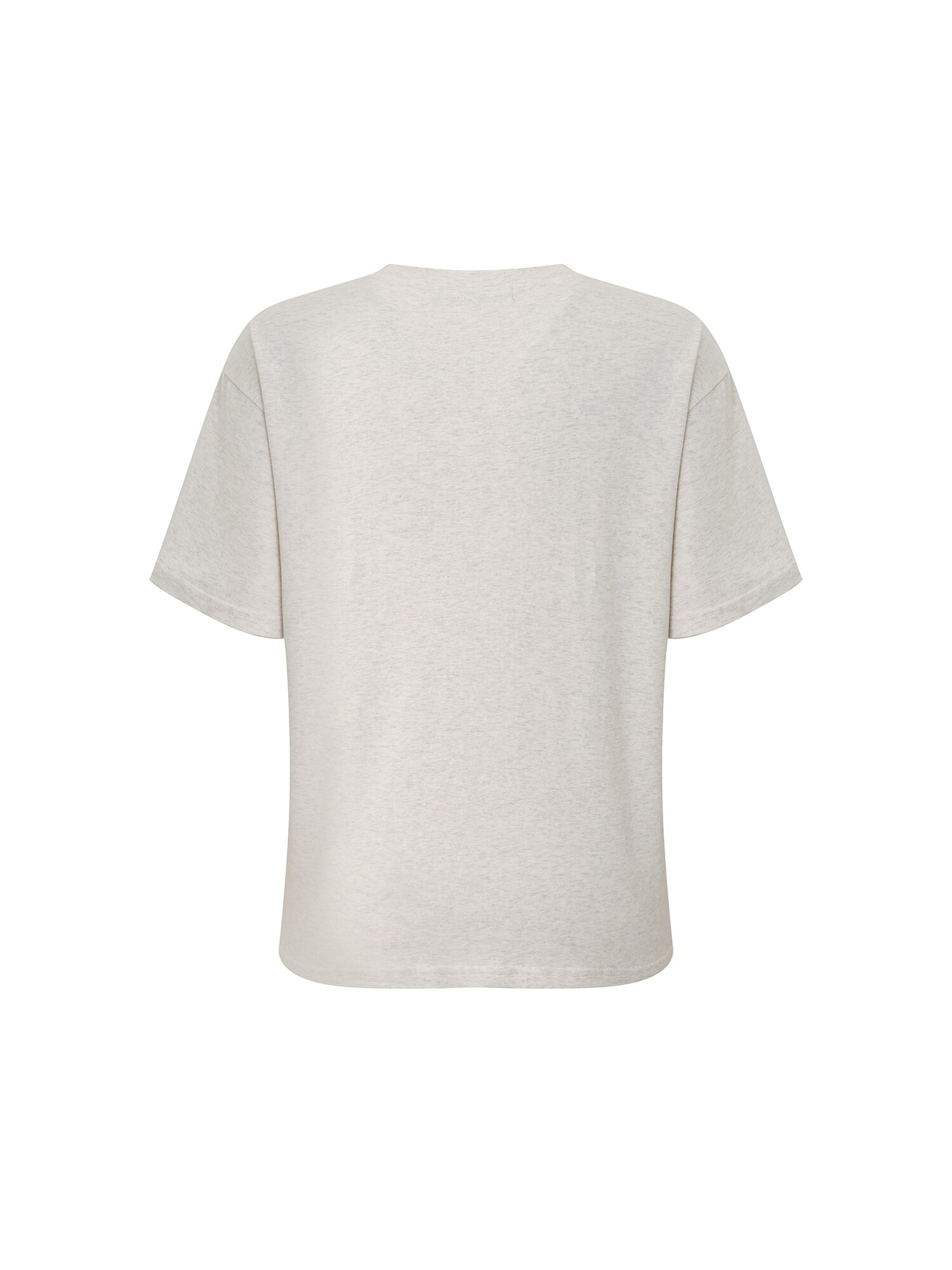 그래픽 라운드넥 티셔츠 (OATMEAL)