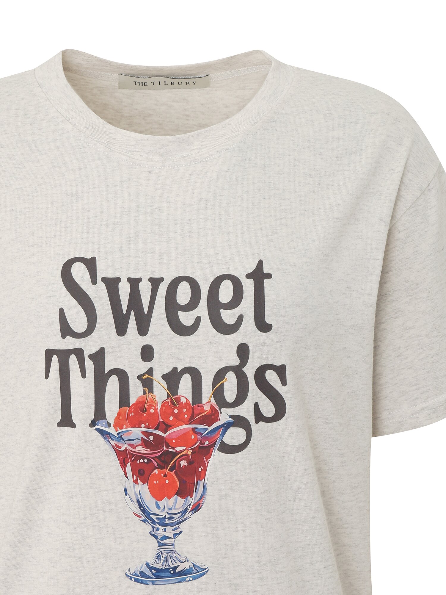 그래픽 라운드넥 티셔츠 (OATMEAL)