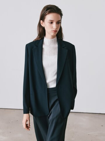 미니멀 테일러드 싱글 재킷 