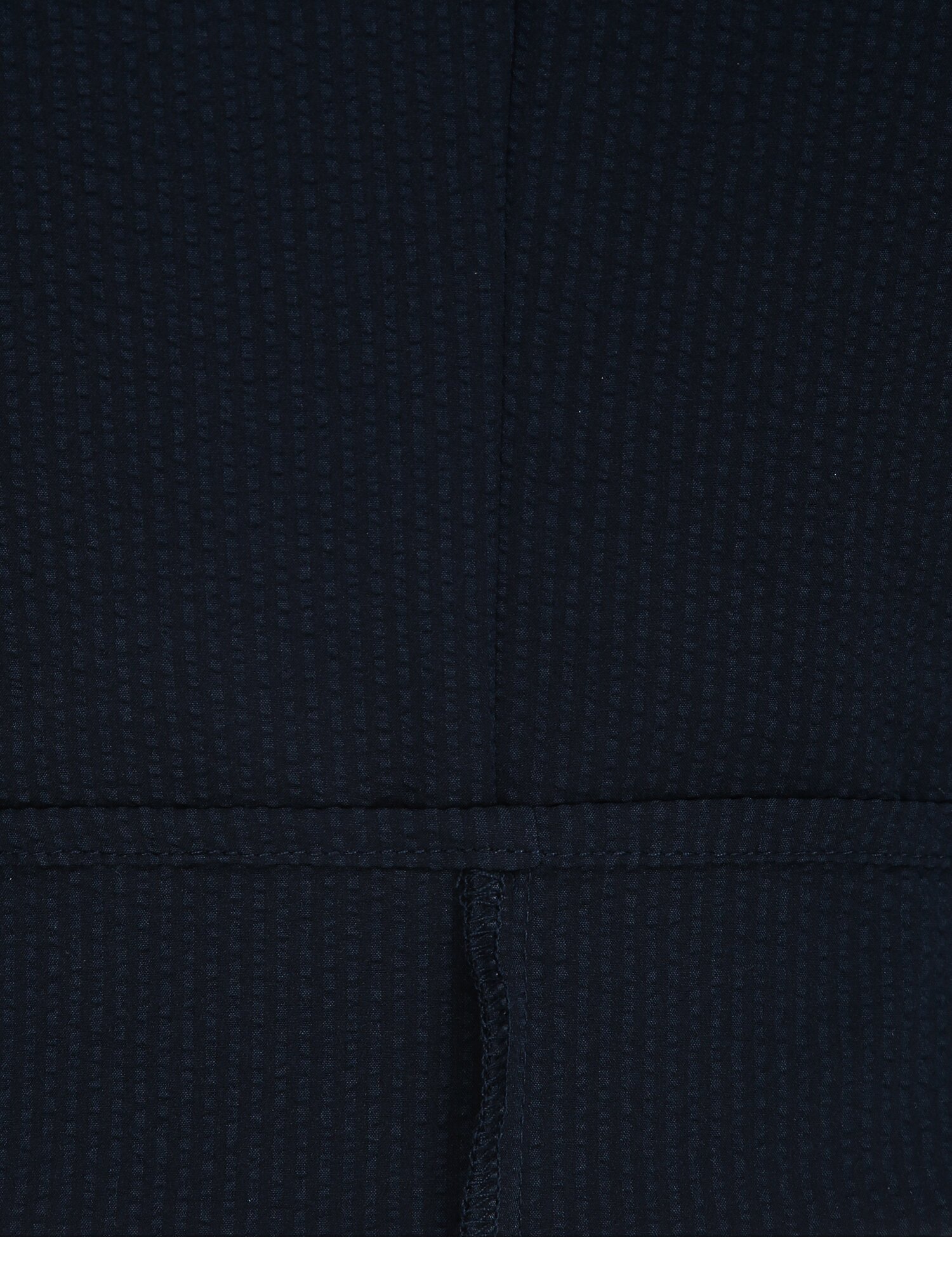 언밸런스 오픈 칼라 크롭 블라우스 (NAVY)