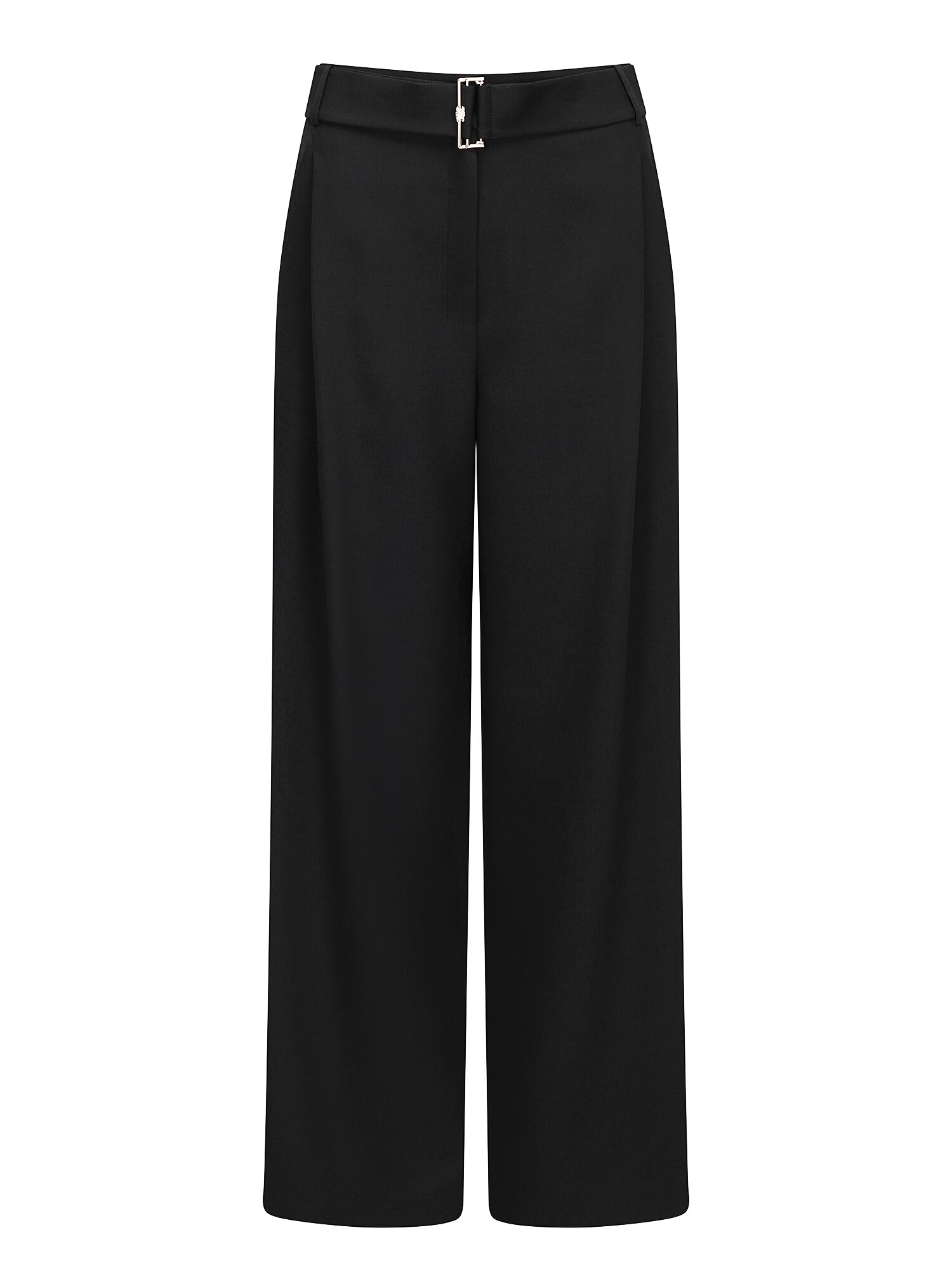 벨티드 사이드 턱 와이드 팬츠 (DARK GREY)