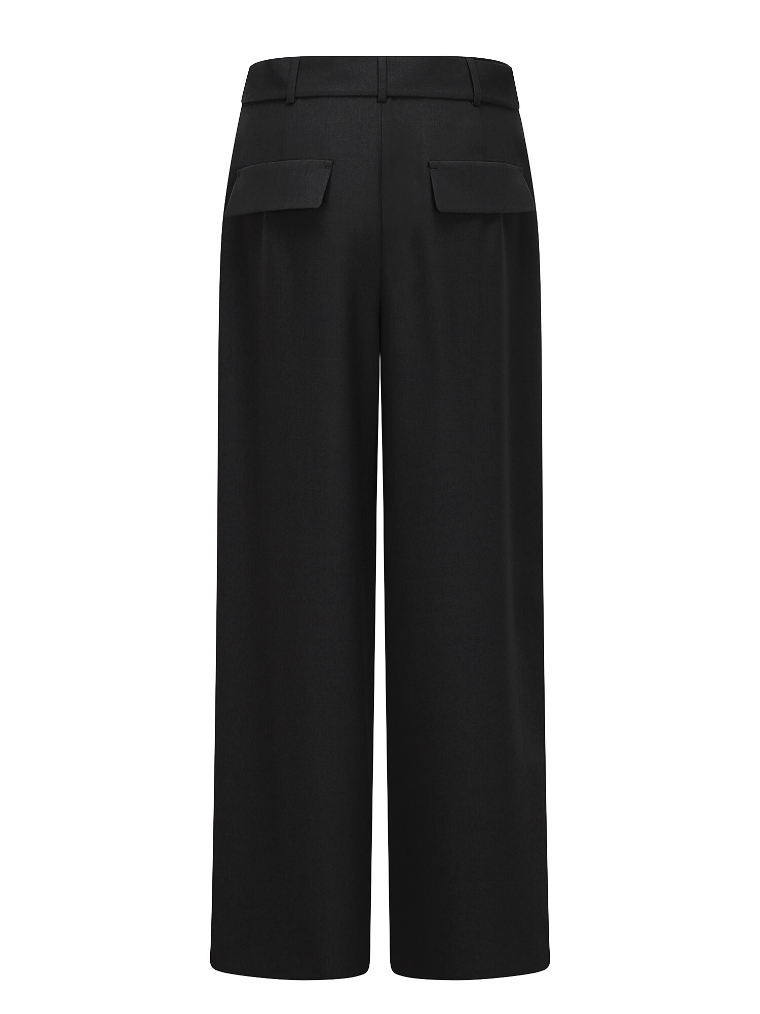 벨티드 사이드 턱 와이드 팬츠 (DARK GREY)
