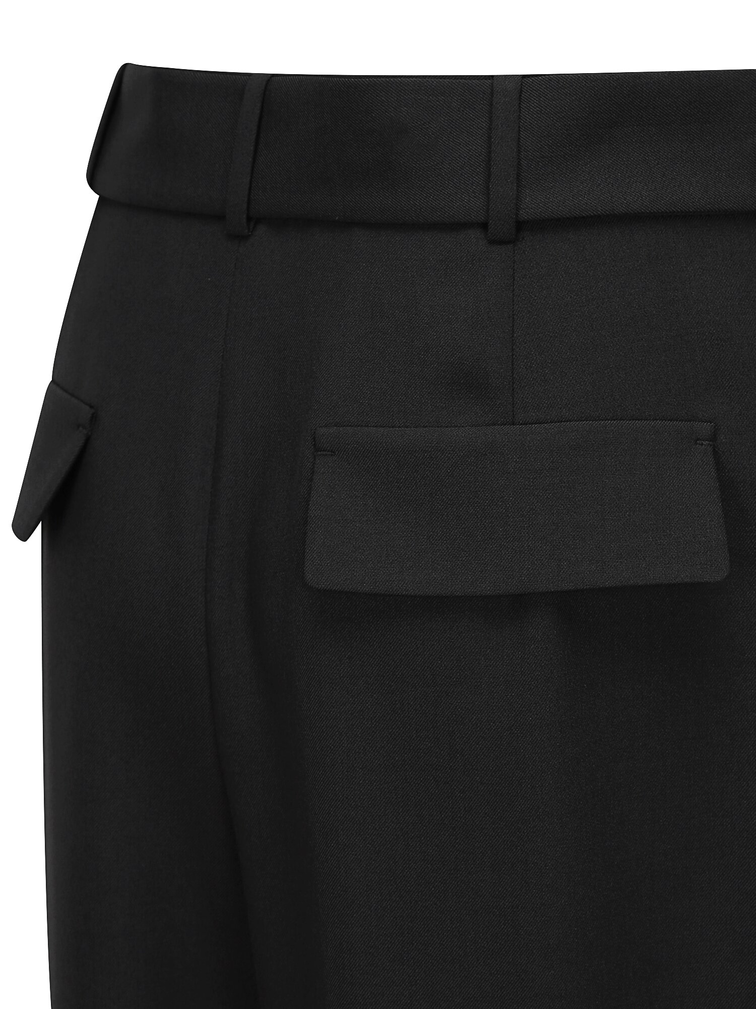 벨티드 사이드 턱 와이드 팬츠 (DARK GREY)