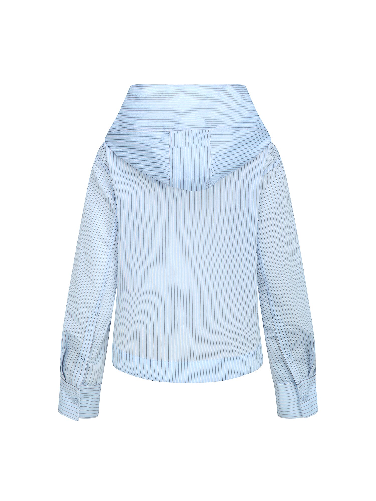 시스루 스트라이프 후드 점퍼 (STRIPE BLUE)