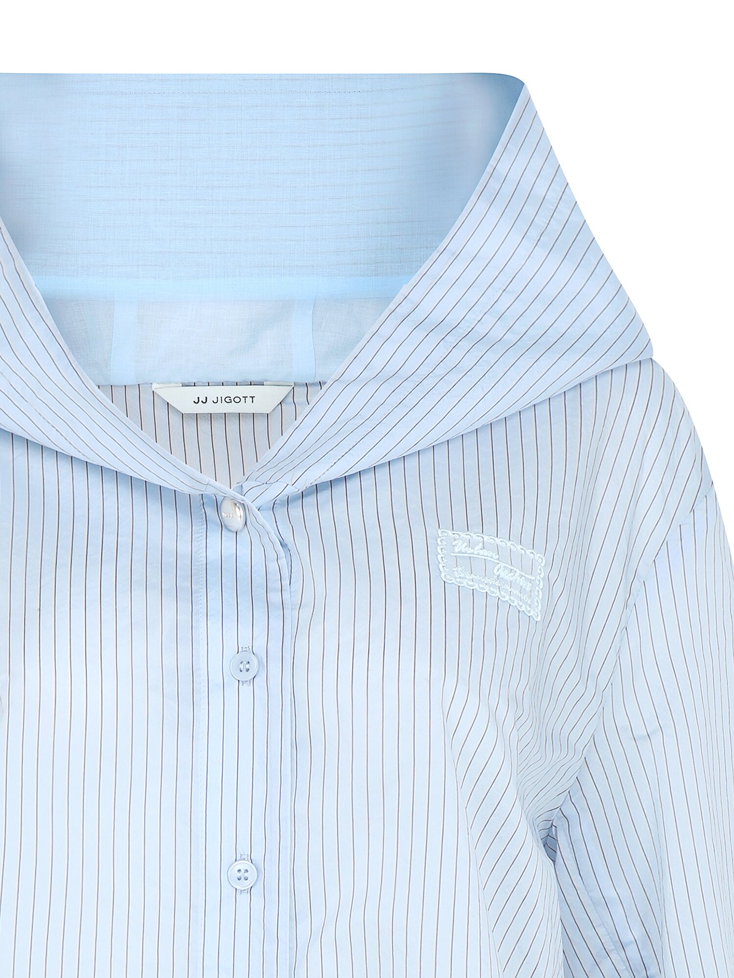 시스루 스트라이프 후드 점퍼 (STRIPE BLUE)