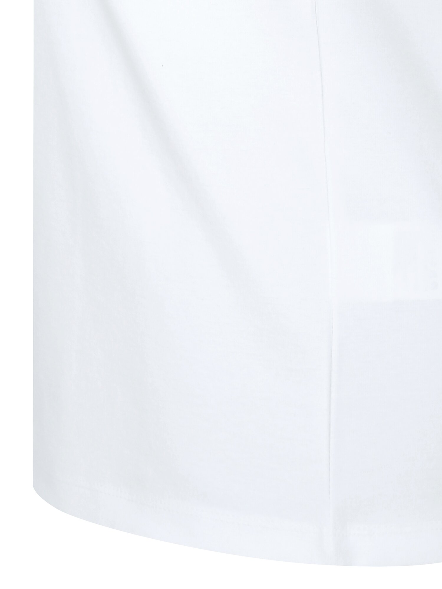 프린트 배색 라운드넥 티셔츠 (WHITE)