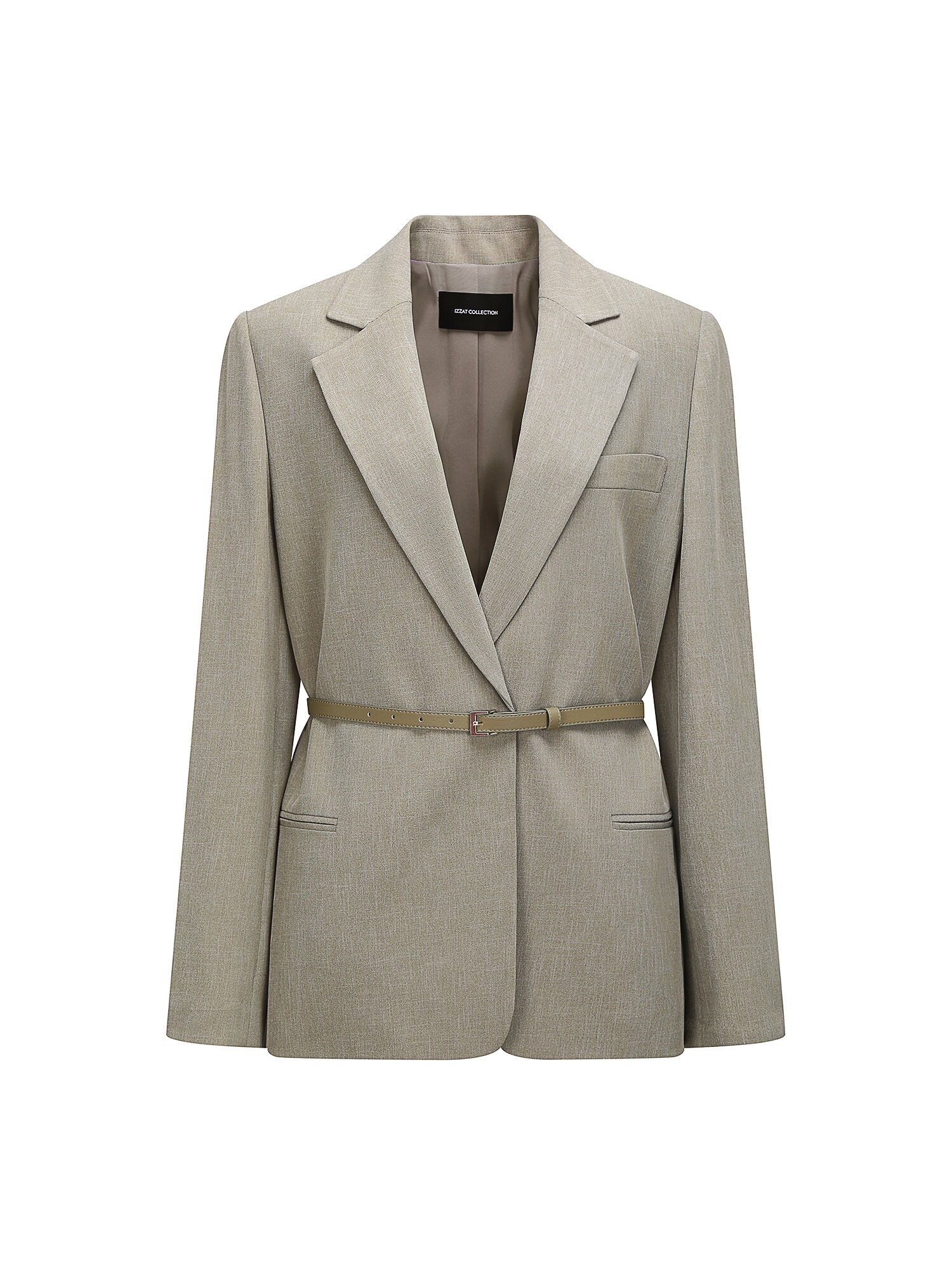 미니멀 테일러드 싱글 재킷 (DARK BEIGE)