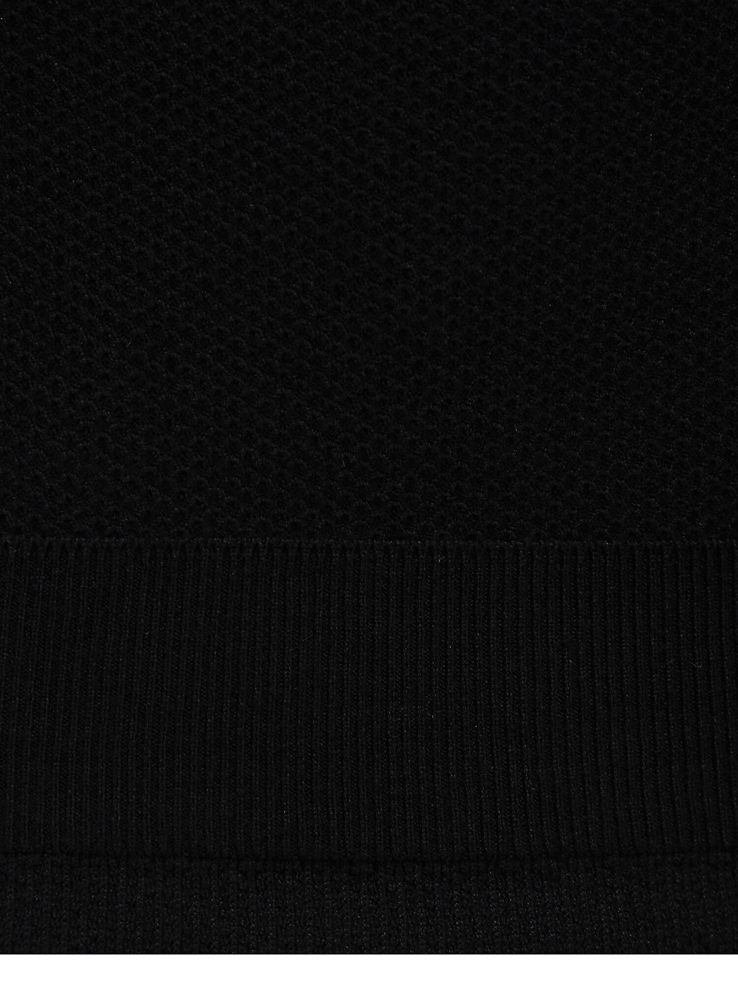 니트 배색 리본넥 블라우스 (BLACK)