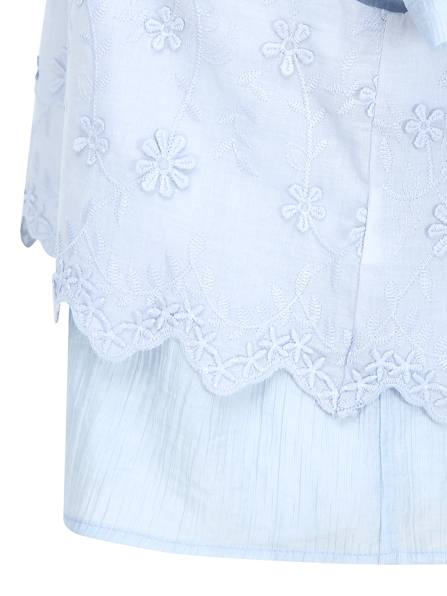 플라워 블라우스 +뷔스티에 세트 (LIGHT BLUE)