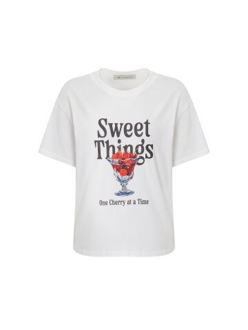 그래픽 라운드넥 티셔츠 