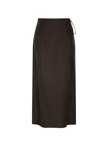 벨티드 사이드 슬릿 롱 스커트 