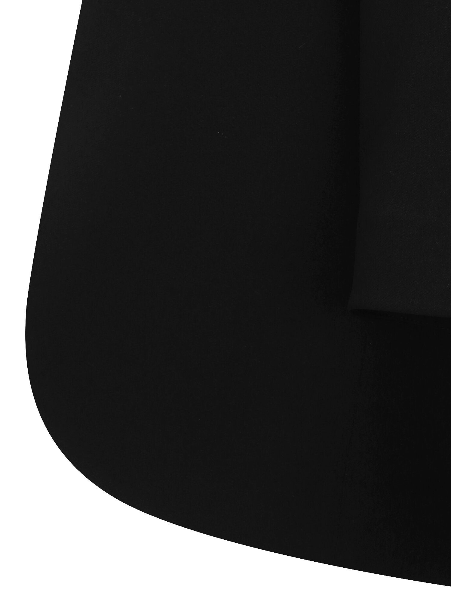 7부 라운드넥 케이프 재킷 (BLACK)