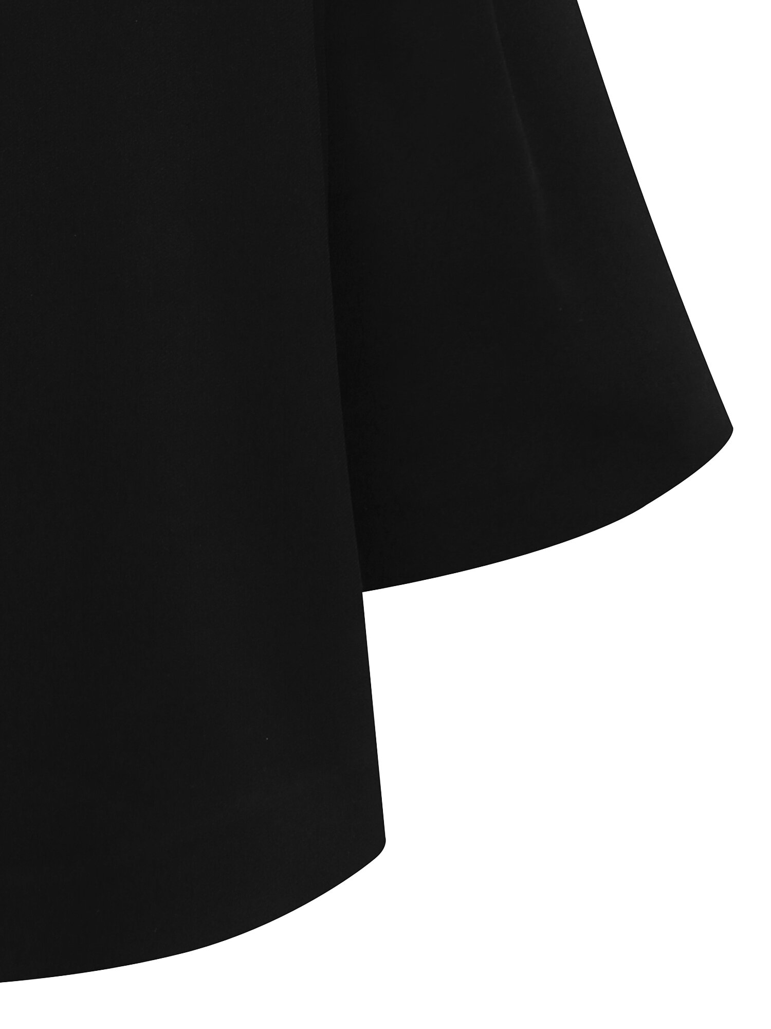 7부 라운드넥 케이프 재킷 (BLACK)