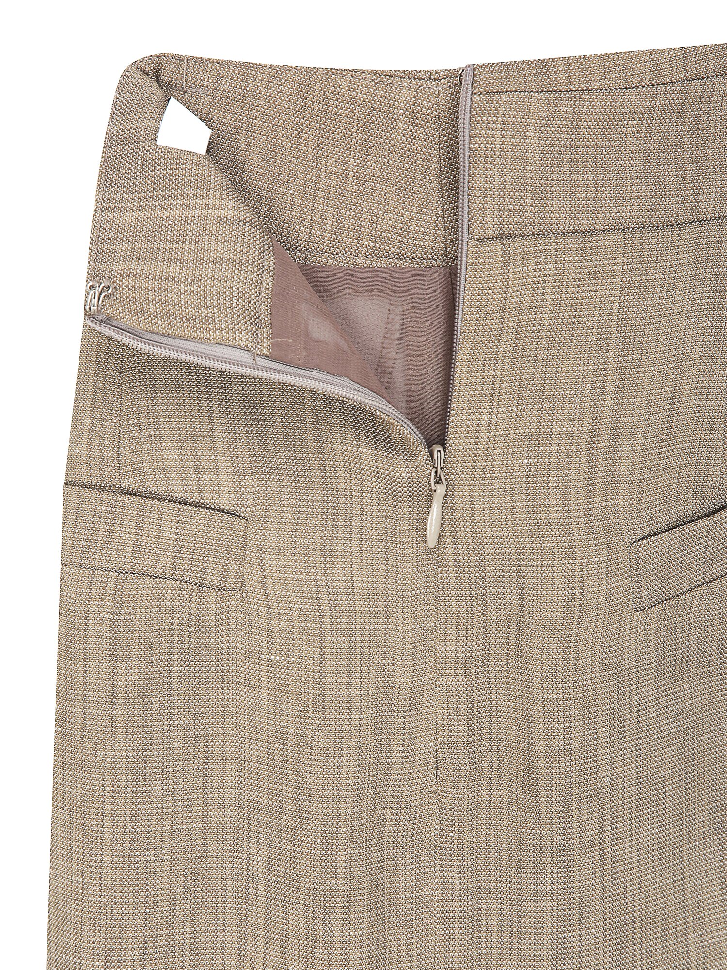 버튼 장식 슬릿 H라인 스커트 (DARK BEIGE)