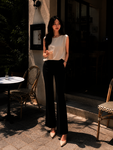 슬림핏 세미 부츠컷 팬츠 