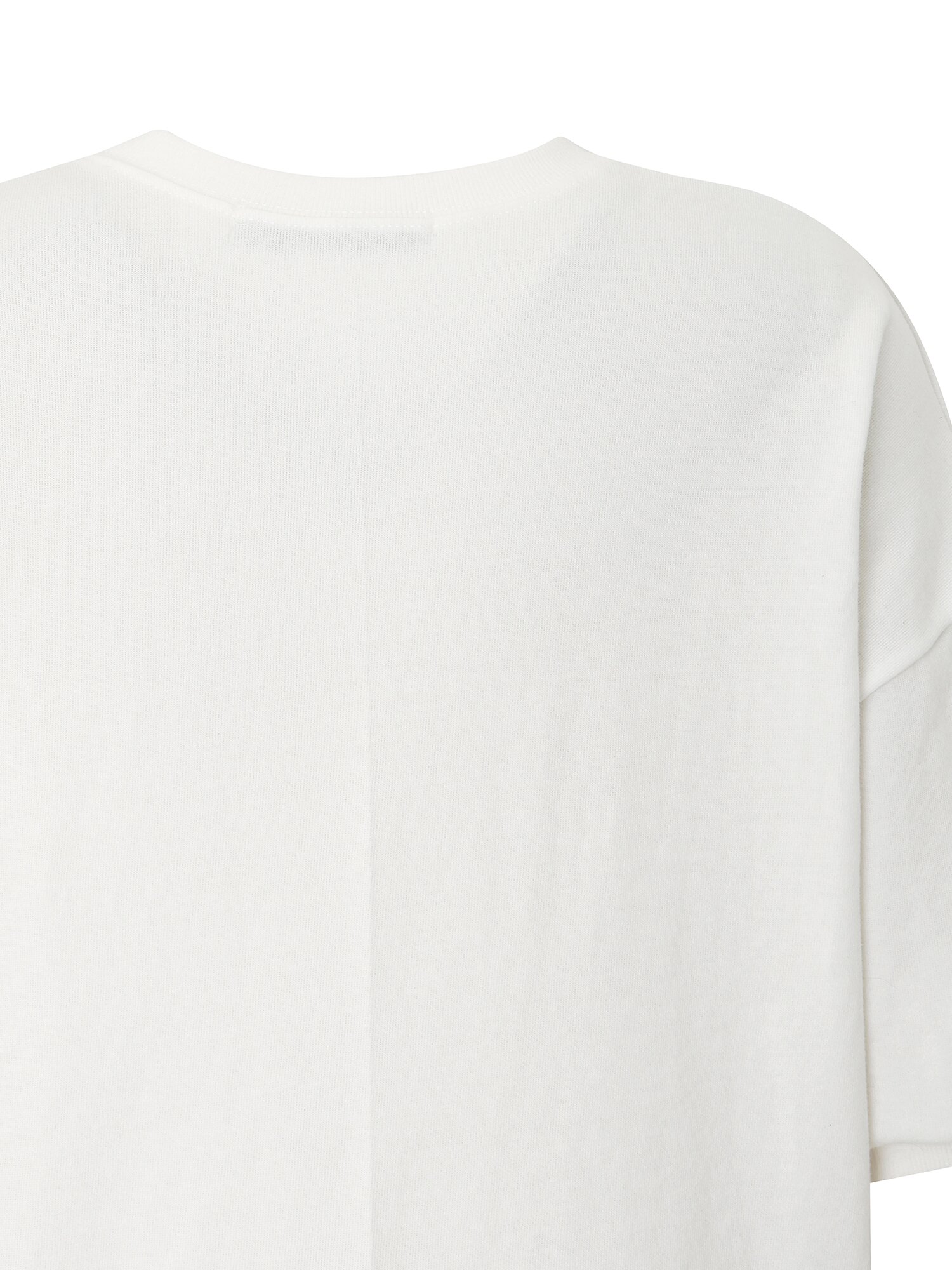 프린팅 밴딩 슬리브 티셔츠 (WHITE)