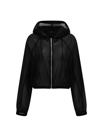 시스루 돌먼 후드 집업 점퍼 