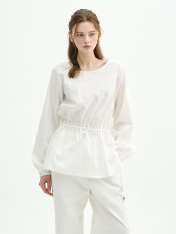 아리아 스트라이프 셔링 블라우스