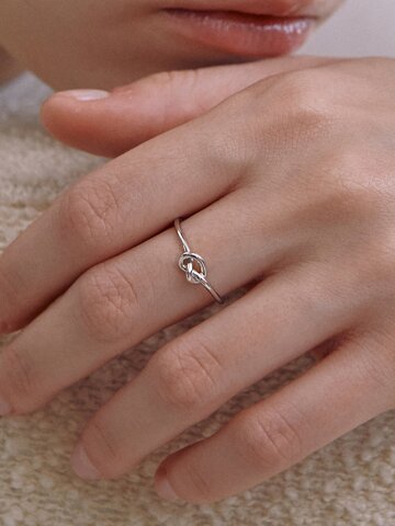 925실버 러빈 하트 매듭 반지