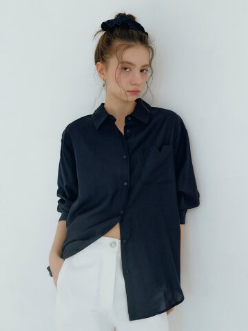 티벨 오버핏 셔츠- 헤어 스크런치 세트