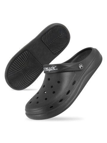 PWX Button EVA 남여공용 미끄럼방지 샌들 블랙